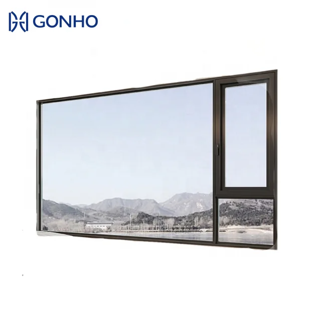 GONHO Professional Manufacturer Design Customizable House Window Door Double Pane Fiberglass Hung Casement Storm Windows