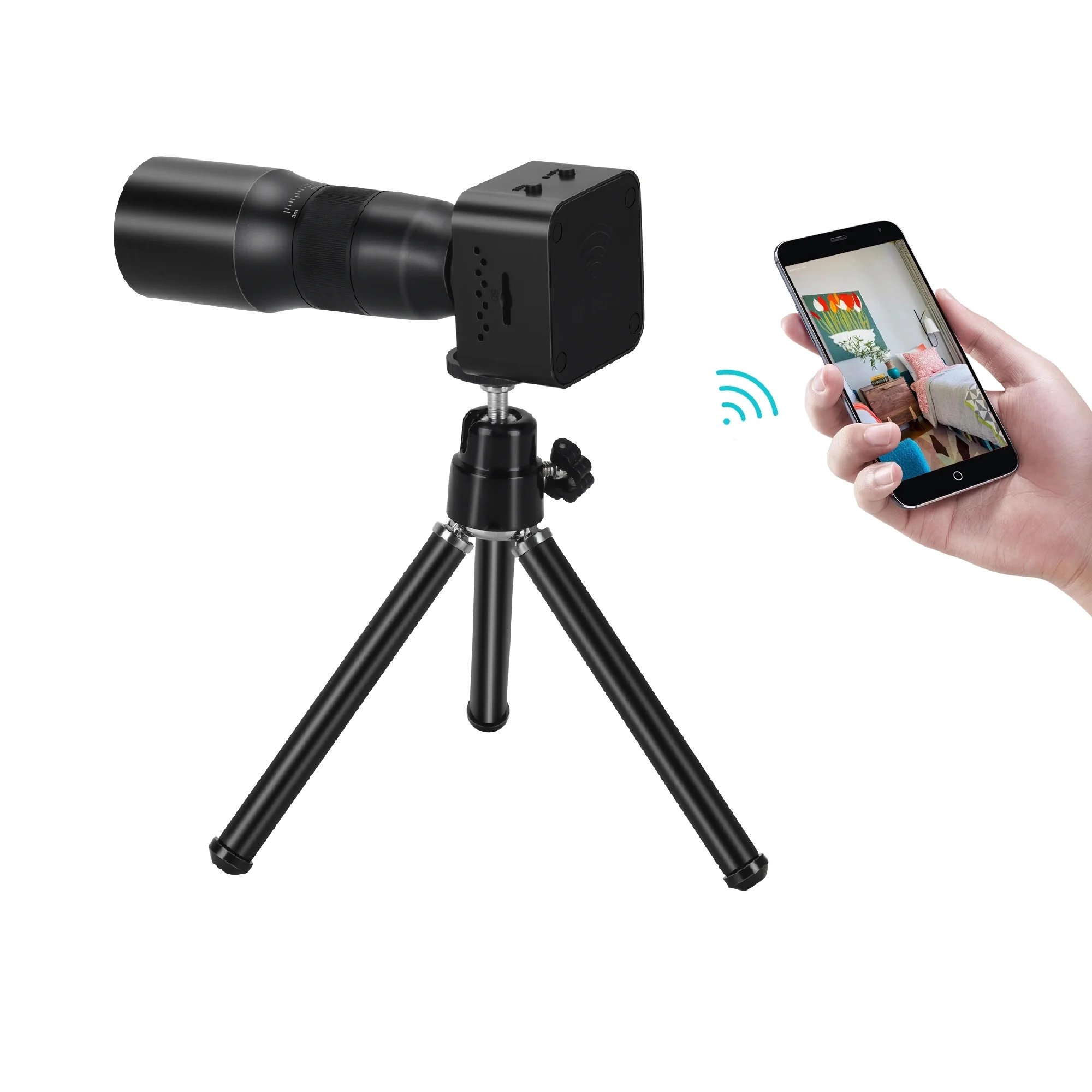 Длинный диапазон 25X цифровой зум Мини камеры 4K Wi-Fi ip-камера Монокуляр телескоп камера 1080P Запись видео фото беспроводного подключения к