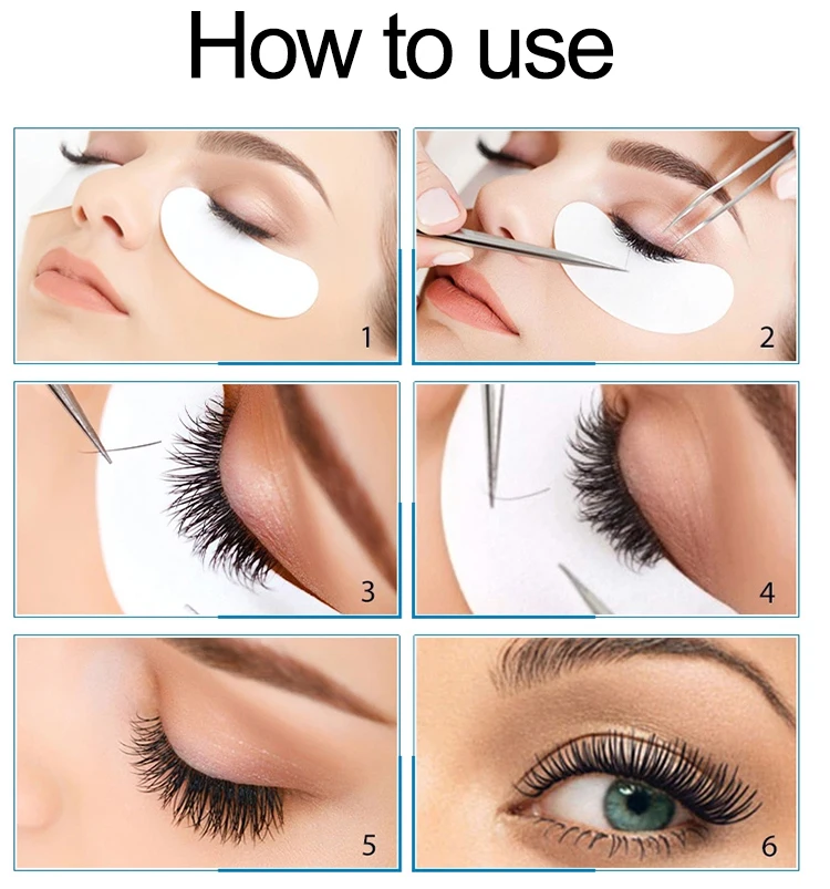 Factory Private Label Single-use Lint Free Eye Gel Pad Hydrogel Patches Isolation Pad For Eyelash Extension