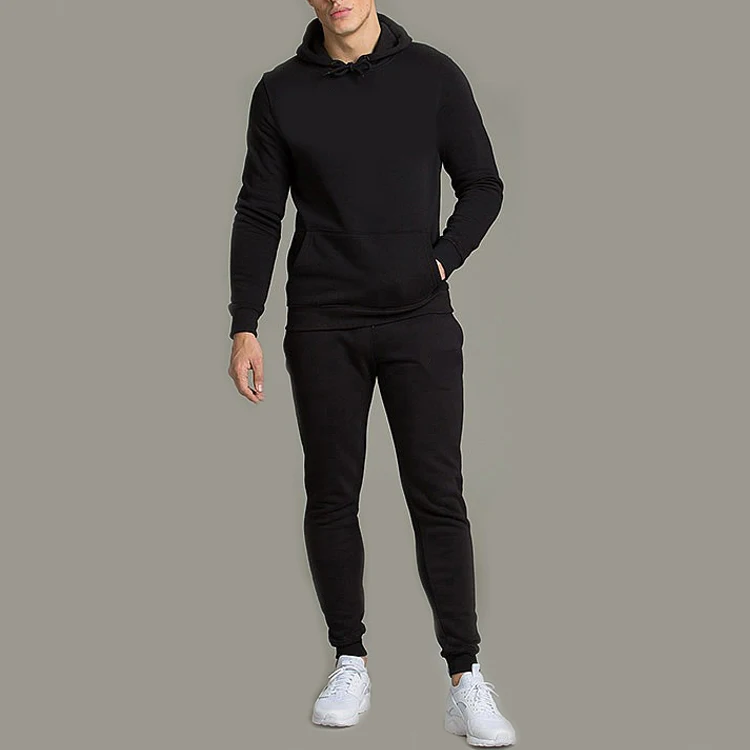 
Plain tan wholesale men winter blank sweatsuit men tracksuit 