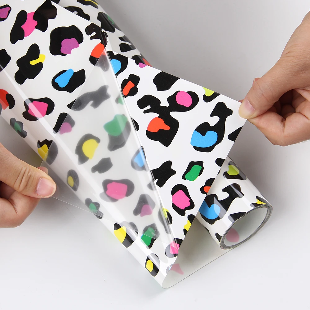 Manufactures Vinyl Textil Leopard Patterned T-shirts Custom Print PU PVC Vinyl Heat Transfer Vinyl