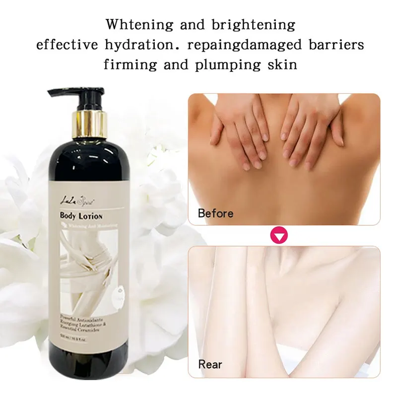 Custom Private Label Organic White Bodi Lotion Remove Spots Body Cream Moisturizing Milk Whitening Body Lotion For Black Skin
