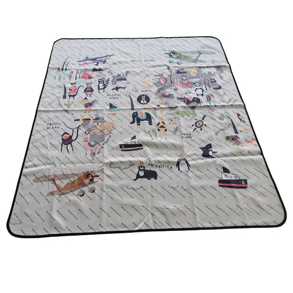 EASYMOM Washable Spill Portable Play Mat Waterproof Anti-Slip Floor Baby Splat Mat For Under High Chair Foldable Baby Play Mat