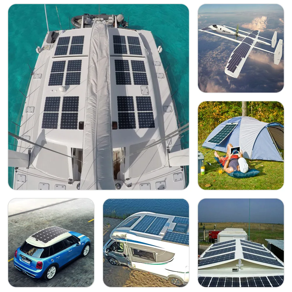 Durable 150W solar panel ETFE 160W flexible solar panel 150W for RV boat caravans trailer