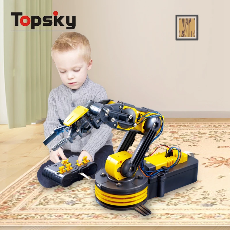 Flexible STEM Building Wire Controlled Powered Remote Control Robotic Arm DIY Educational Handmade Technology Toys