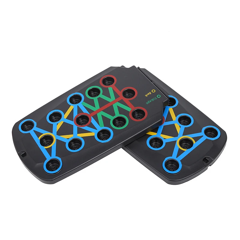 Adjustable Portable Foldable Push Up Frame Stand Bar Power Press Push Up Board With Resistance Bands