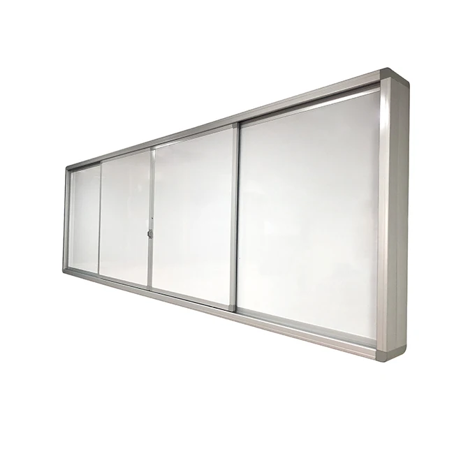 OEM size low MOQ training school teaching furniture magnetic sliding 4pcs panel whiteboard green board for electrical board use