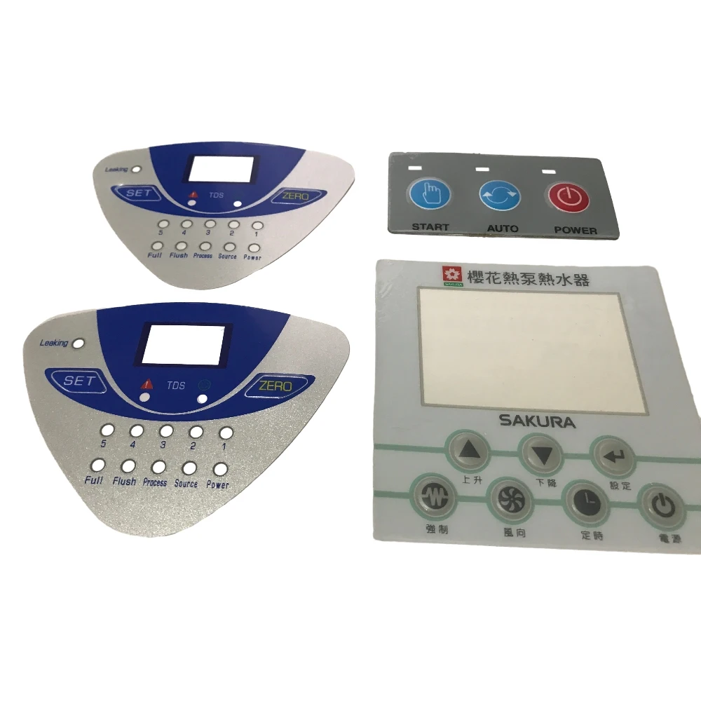 Custom Printing Membrane Control Front Panel Sticker Control Front Panel Sticker