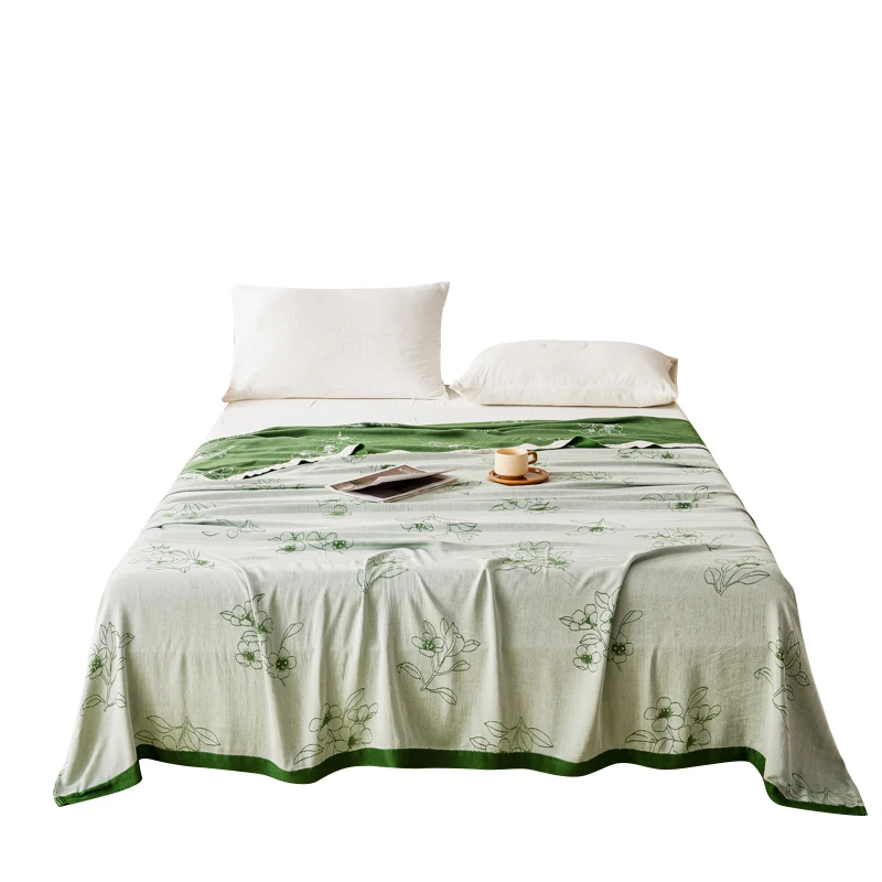 Top blankets Maternal and infant bamboo fiber fashion printed cool feeling blanket Vietnam manufacture