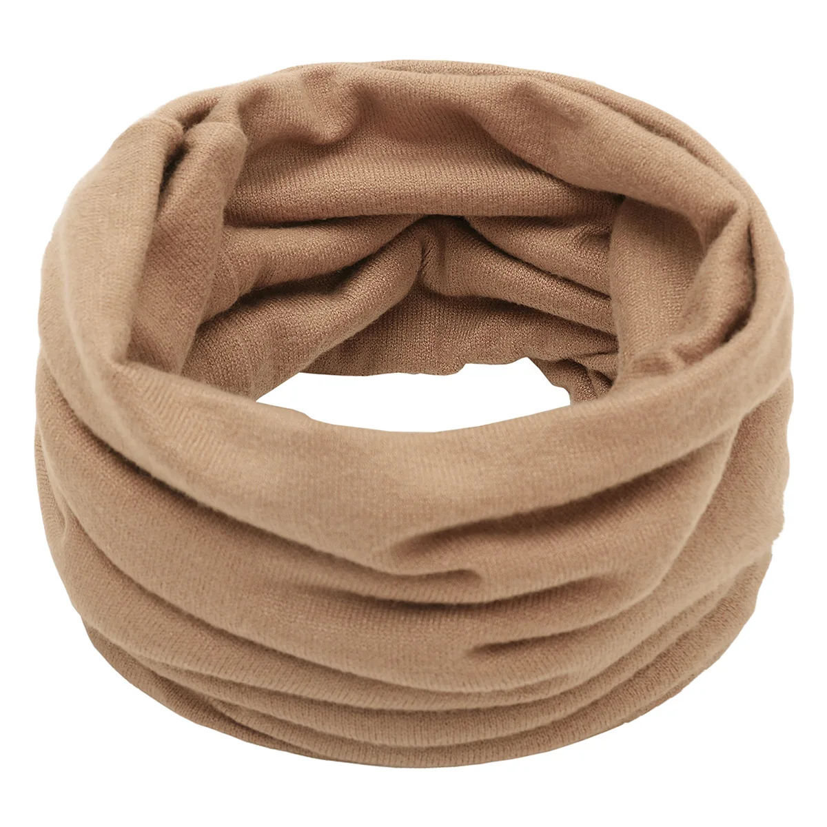 Outdoor Casual Knitted Solid Colors Bandana Winter Warmer Seamless  Thick Comfort Soft Scarves