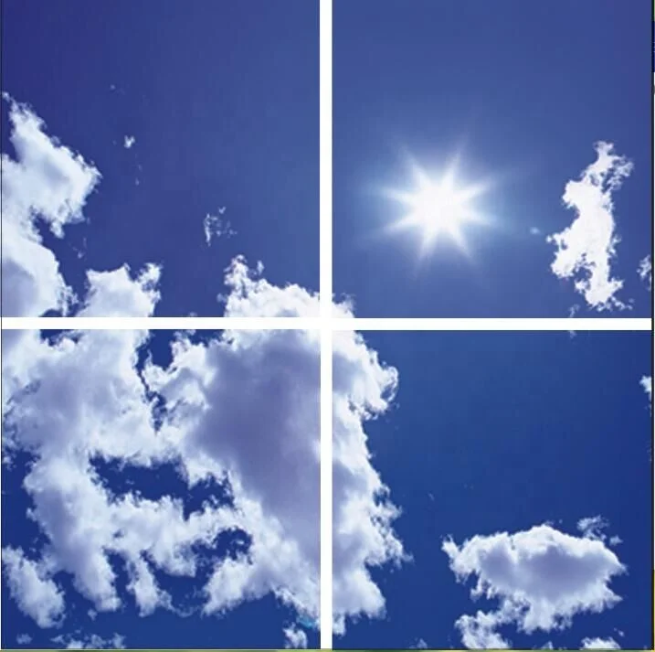Led blue sky ceiling panel light Sky and cloud led ceiling panel 40w Led sky picture ceiling panel 600x600