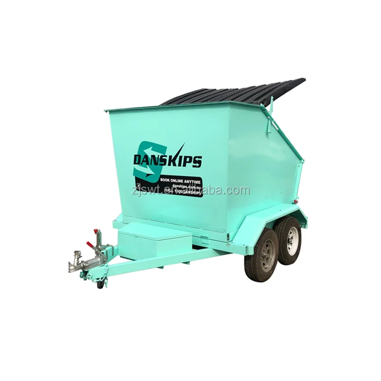 Customized Tandem Axle Skip Bin Tipper Trailer