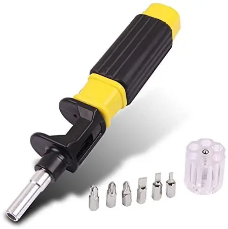 6 In 1 Multi-Bit Screwdriver Precision Tool Kit | All In One Phillips Flat