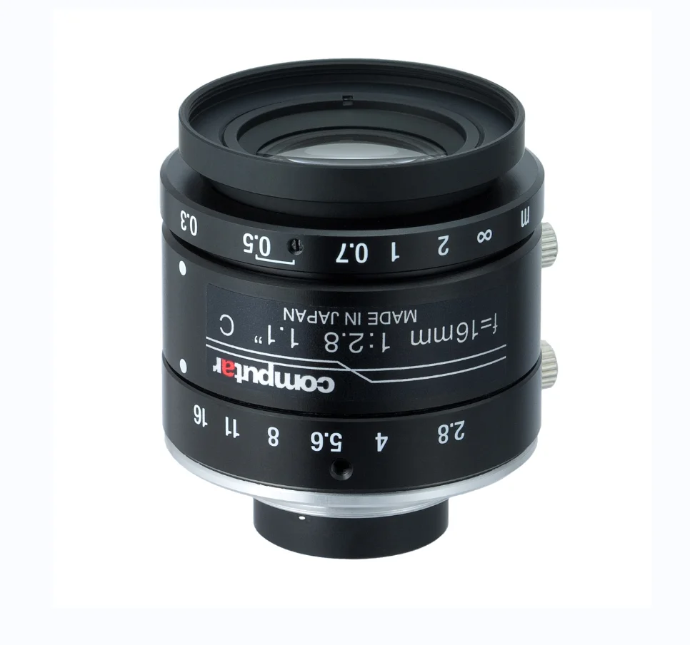 Manual aperture 12mp 16mm c mount industrial vision cctv camera lens high resolution