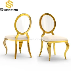 Luxury gold stainless steel wedding acrylic chairs for events wedding party