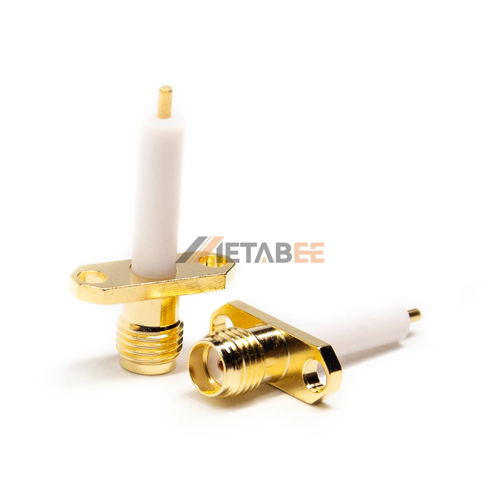 High-Quality RF Coaxial 2 Hole Flange SMA Connector for PCB