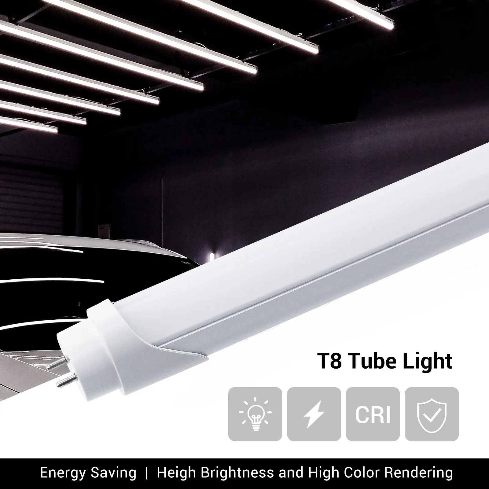 High brightness 4ft factory price t8 led tube light Type A+B DLC 10W Daylight double line LED Tube electronic ballast compatible