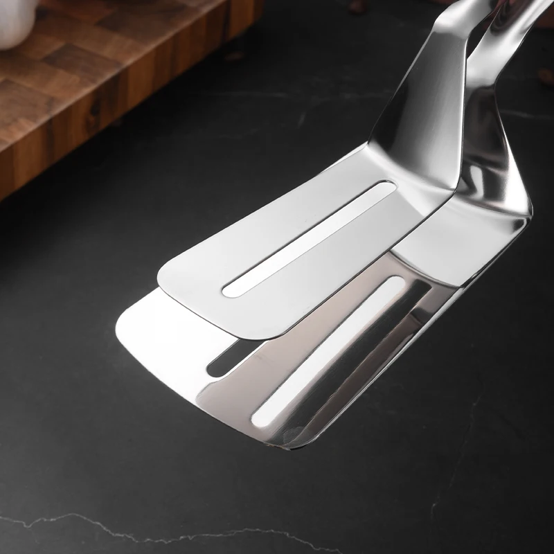 Multifunctional anti-scalding food clip2 in 1 barbecue steak fried fish spatula Egg Turner Barbecue Shovel flipping Tongs