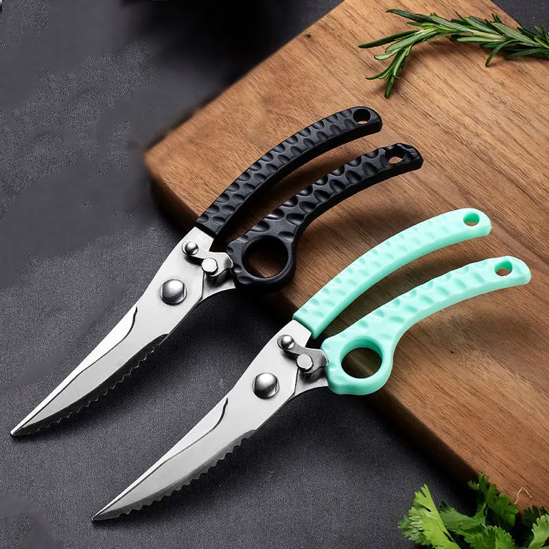 Multipurpose Food Scissors Heavy Duty Poultry Shears Meat Scissors Kitchen Shears with Finger Ring Anti Slip