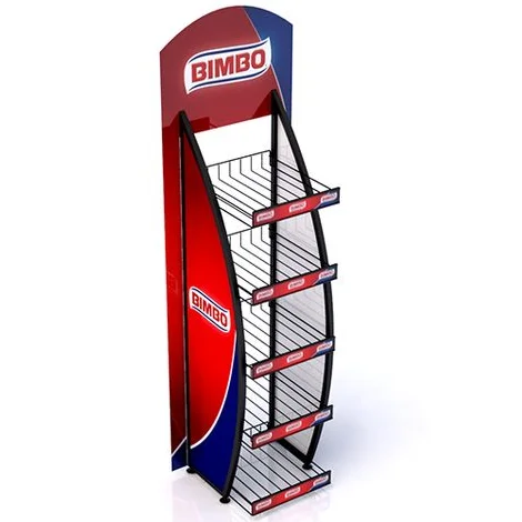 Custom Metal POP Retail Display Supermarket Display Shelf