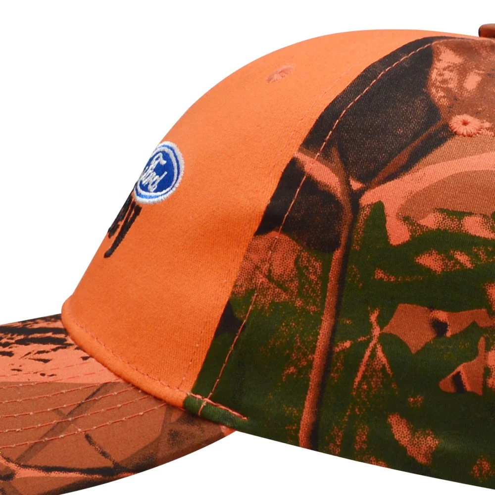 Blaze Orange Hunting Caps 3D Embroidery Camouflage Cap Outdoor Hunting Safety Neon Orange Baseball Hat