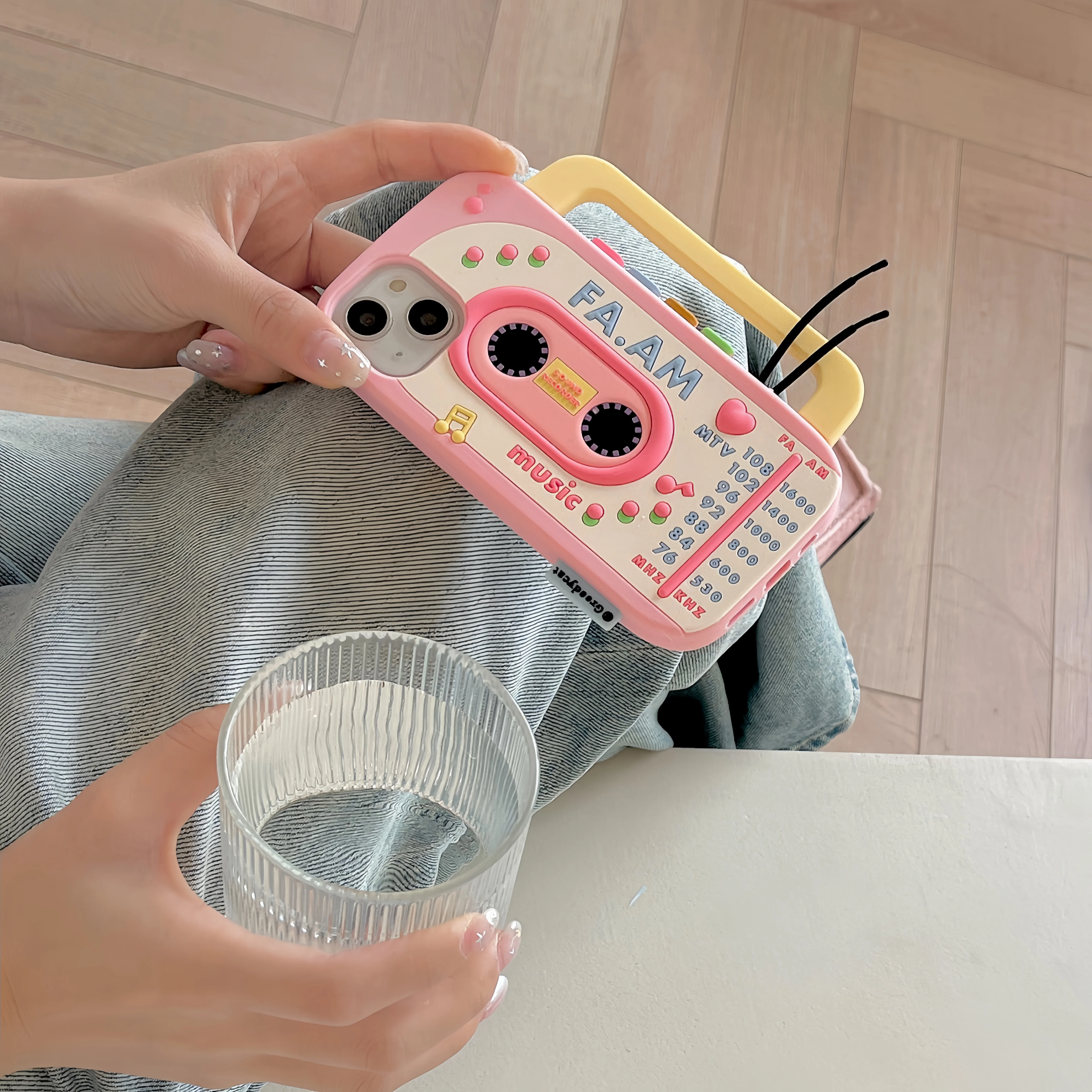 Luxury Silicon Cell Phone Case 3D Recorder Design For iPhone 12 Pro Max Phone Soft TPU Back Cover For iPhone 13 14 15 Plus