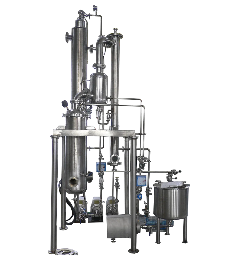 Спиртовая дистилляционная колонка, падающий пленочный испаритель