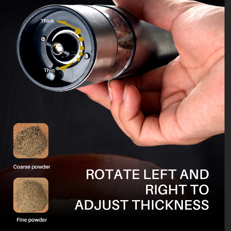 Premium Stainless Steel Electric Salt and Pepper Grinder Set Pepper Mill Portable kitchen supplies Automatic Electric Stainless