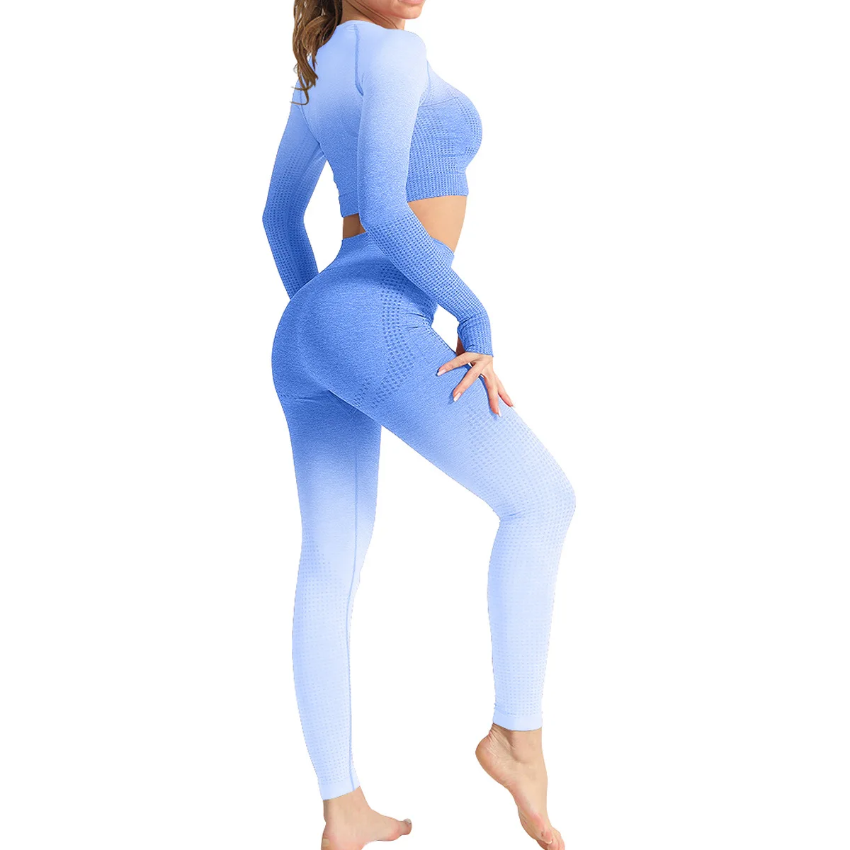 Custom logo women outdoor wear sets blank sport yoga bra and leggings recycled nylon winter yoga set