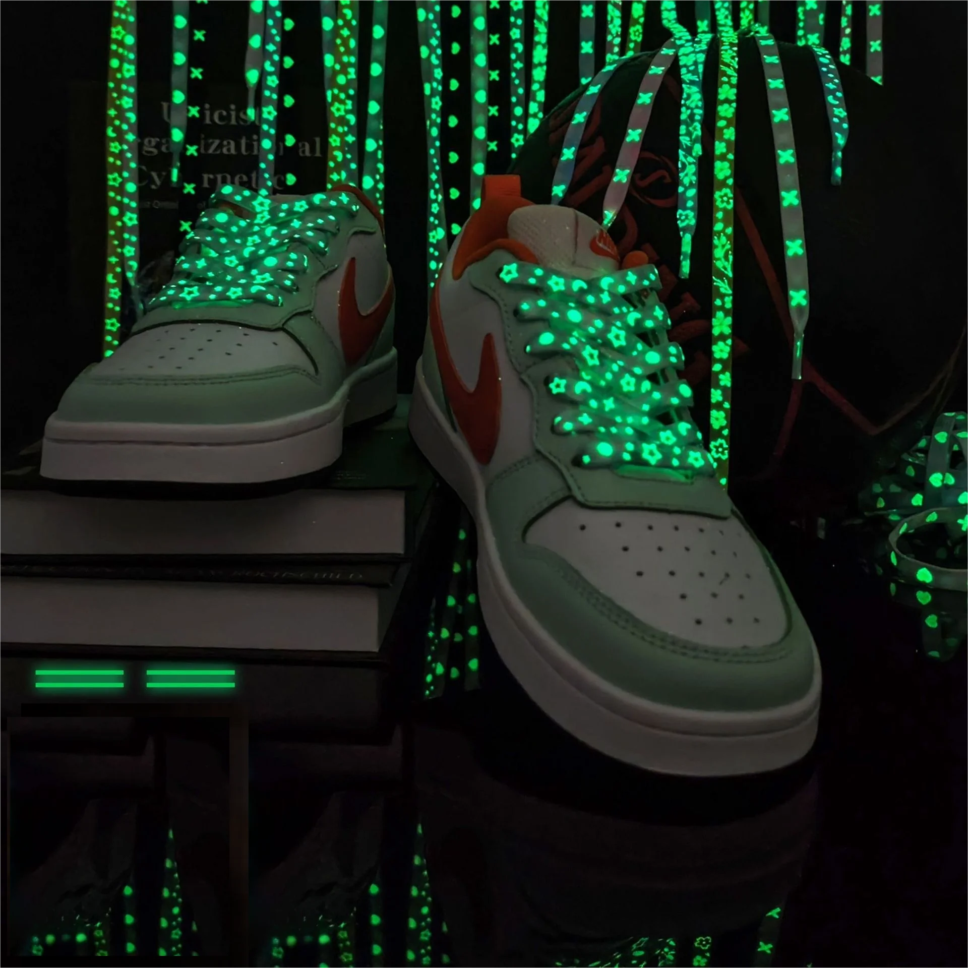 CLBX Bounce Di Exclusive Personalized Versatile Casual Sports Shoes with Glowing Lace up Glow in the Night Party