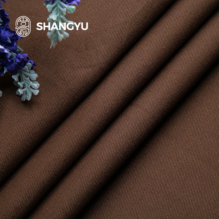 Cheap In Stock woven 240gsm cotton Plain Dyed 3/1 twill dress materials pants and shorts fabrics supplier