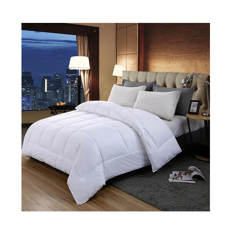 1/2/3/4/5 star hotel duvet airplane white bedding set for hotel guesthouses brushed cotton with filling duvet