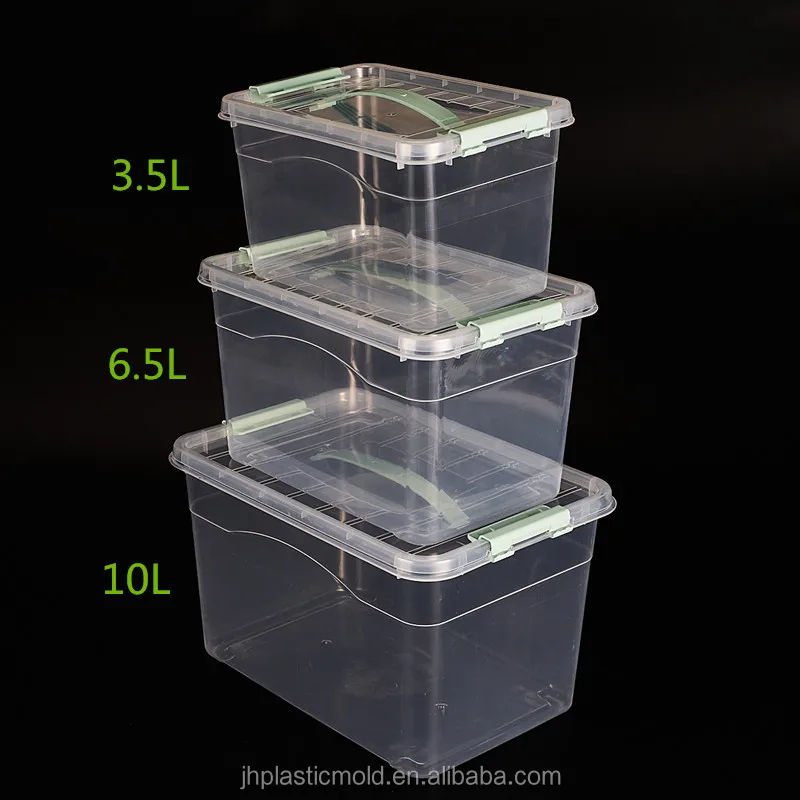 6.5L Bpa free plastic containers transparent toy storage box ready to ship