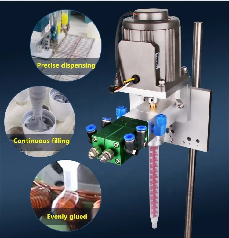 SMS-116 электрический распределительный смесительный клапан динамическая смесительная двойной цилиндр независимая доля Регулируемая AB Клей статический смеситель