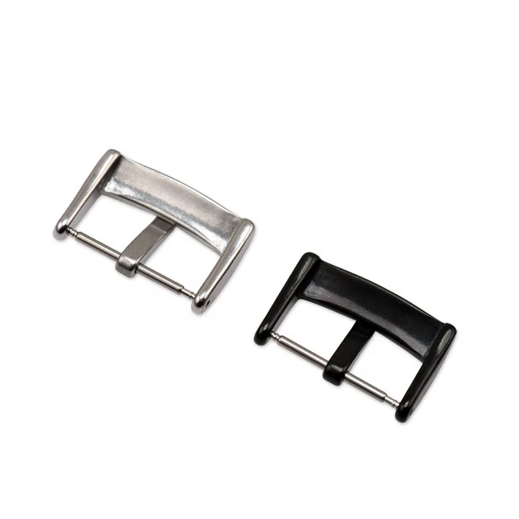 Durable 16mm 18mm 20mm 22mm black and silver metal watch clasp buckle watch strap buckles