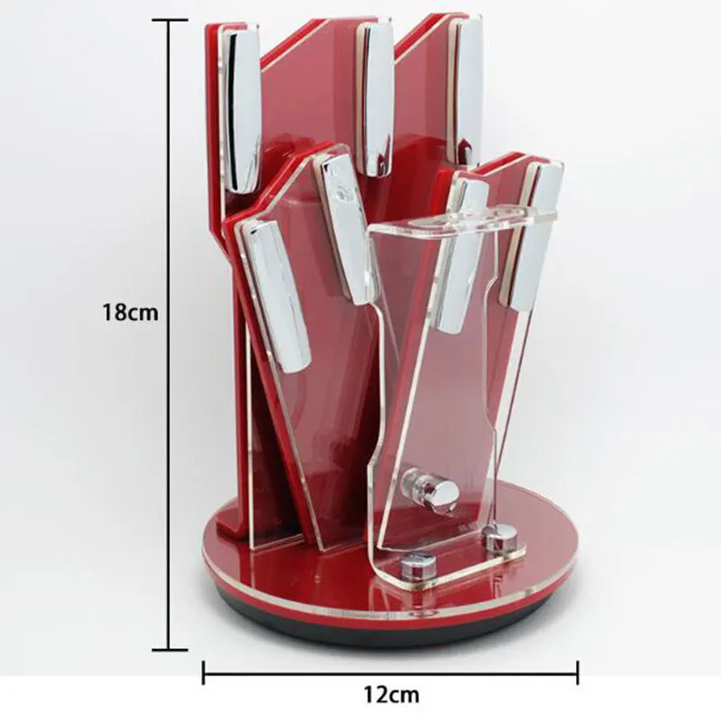 Custom Design Kitchen Knife Display Stand Acrylic Knife Organizer Box