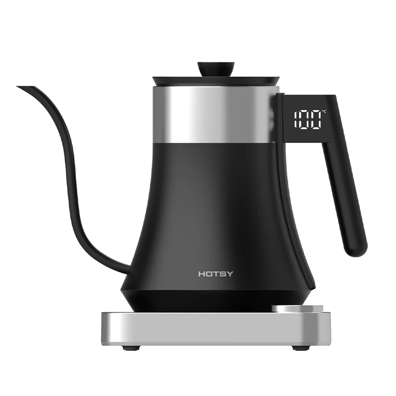Hotsy Factory Custom 1.5L+0.8L Digital Glass Pour Over Home Appliance Electric Gooseneck Coffee Kettle