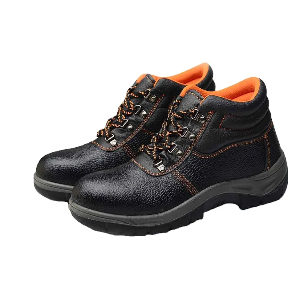 Embossed cow leather Low Cut Steel toecap safety shoes foot protection