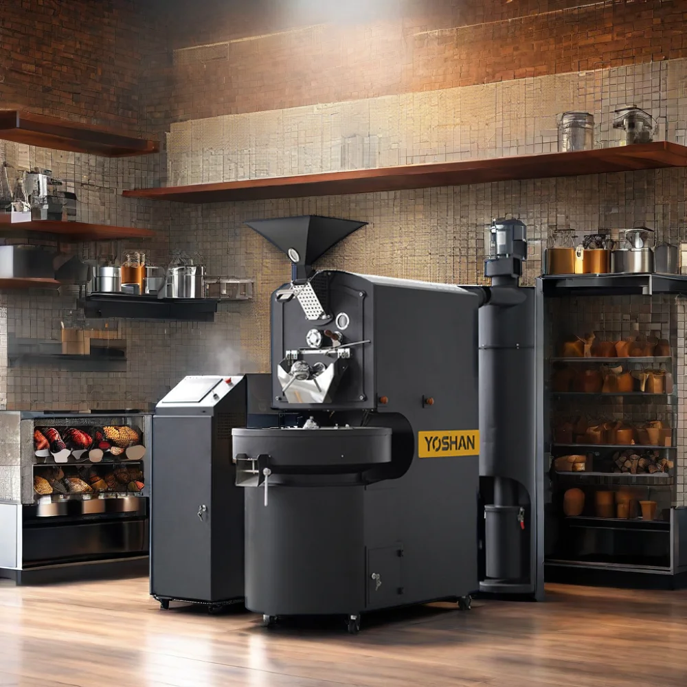 1ton Tostadora De Cafe Industrial Europa Commercial With Touchscreen Air Roasting From 5kg To 10kg Coffee Roaster Machine