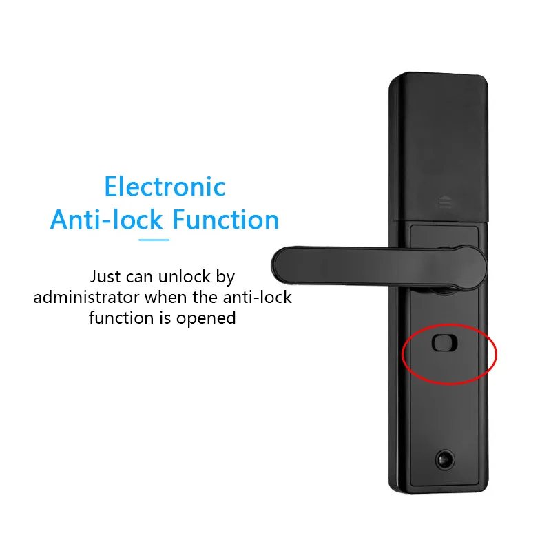 Smart Fingerprint Door Lock Security Home IC Card Password TT App Unlock for Office