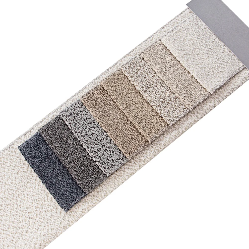 New collection light boucle fabric thin woven chenille boucle upholstery fabric teddy fleece bonded with fleece for home textile