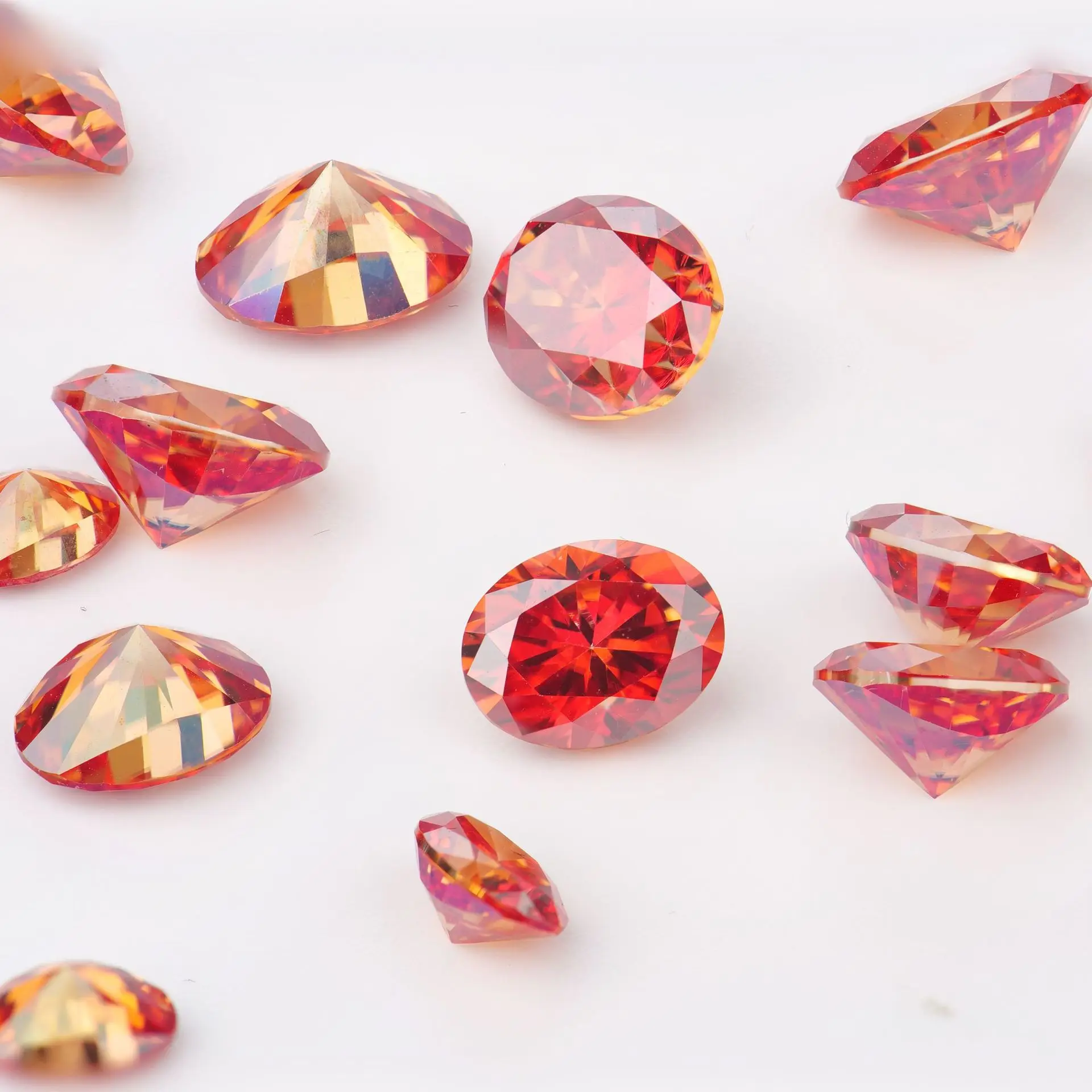 Wholesale multicolored vvs oval cut loose moissanite stone yellow pink gra certified moissanite loose diamond
