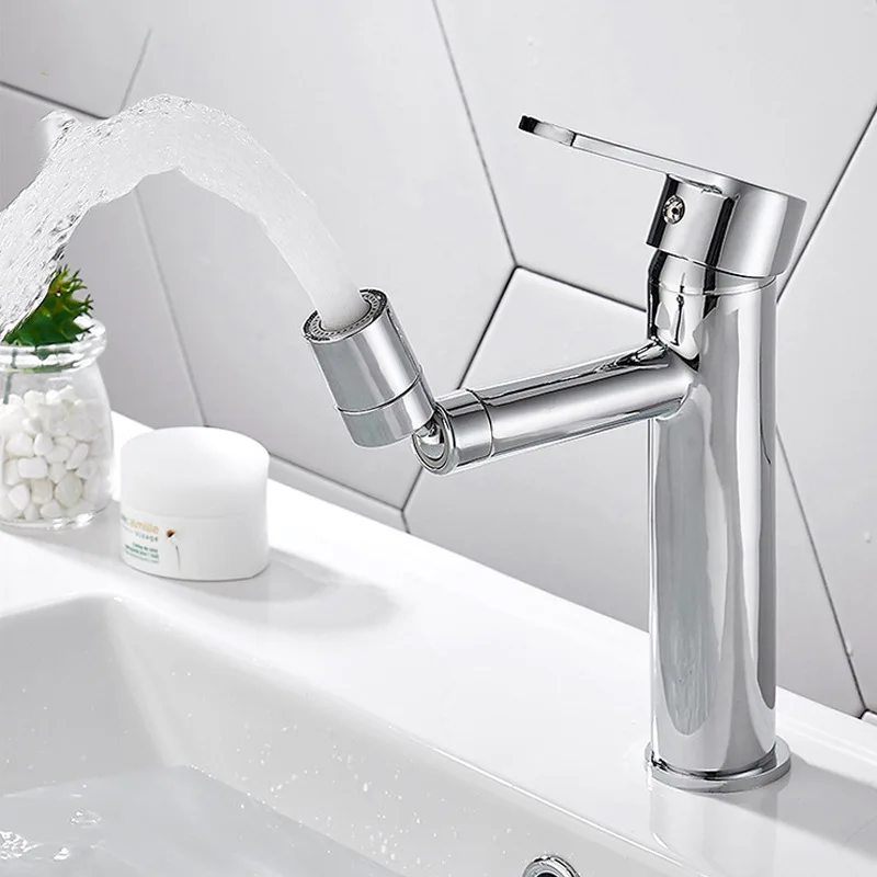 Universal rotary bubbler Wash hands wash basin gargle hot and cold brass chrome basin sink faucet kitchen and bathroom faucets