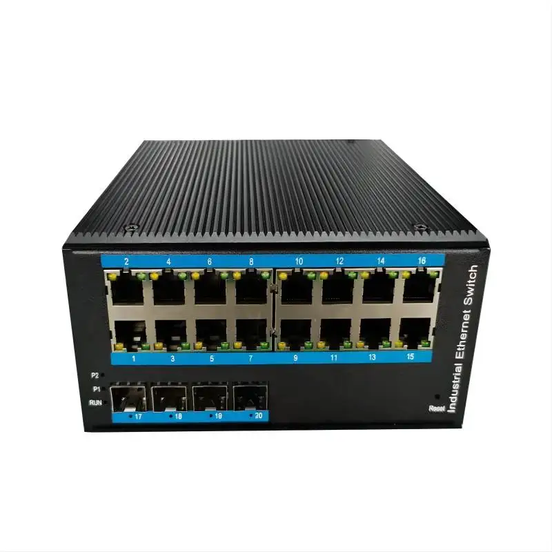 Custom 10/100/1000BASE-TX+4G SFP 16 Ports L2 Managed Industrial PoE Switch