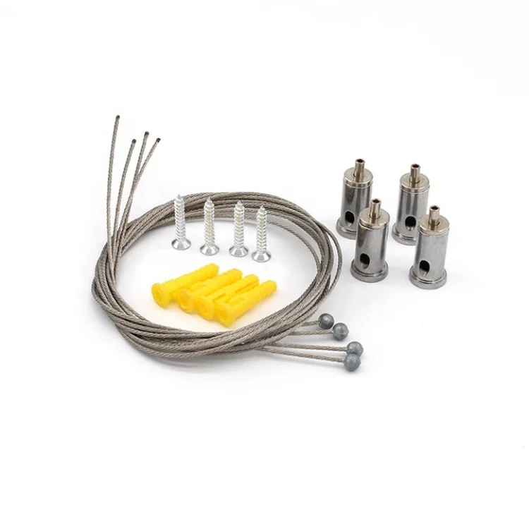 Factory Promotion Customized High quality 1.5meter Stainless Steel Hanging cable kit Steel cable suspension Cable gripper