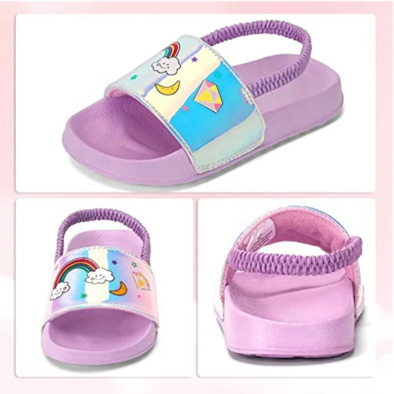 pink panther cute cartoon slippers toddler kids sneaker slippers bale private label strap up children slippers for big boys