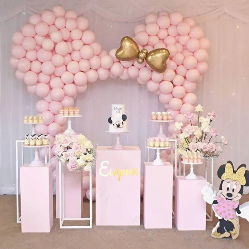 208pcs Minnie Mouse Arch Garland Kits Balloons Set For Birthday Wedding Pink Baby Shower Anniversary DIY Globos Kids Gift