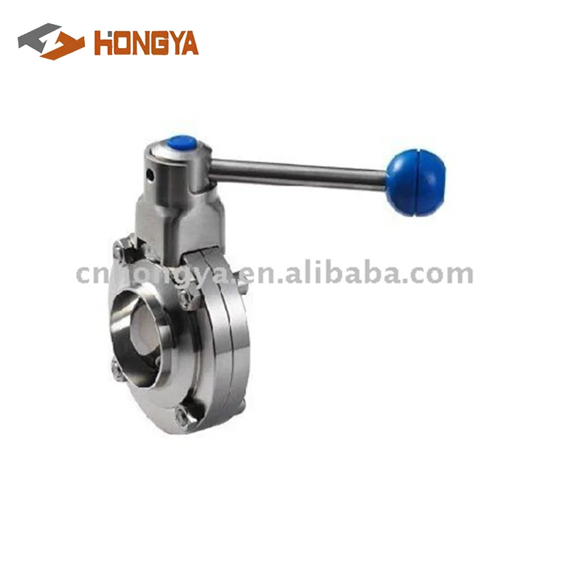 SMS Butterfly Valve Butt Welded End