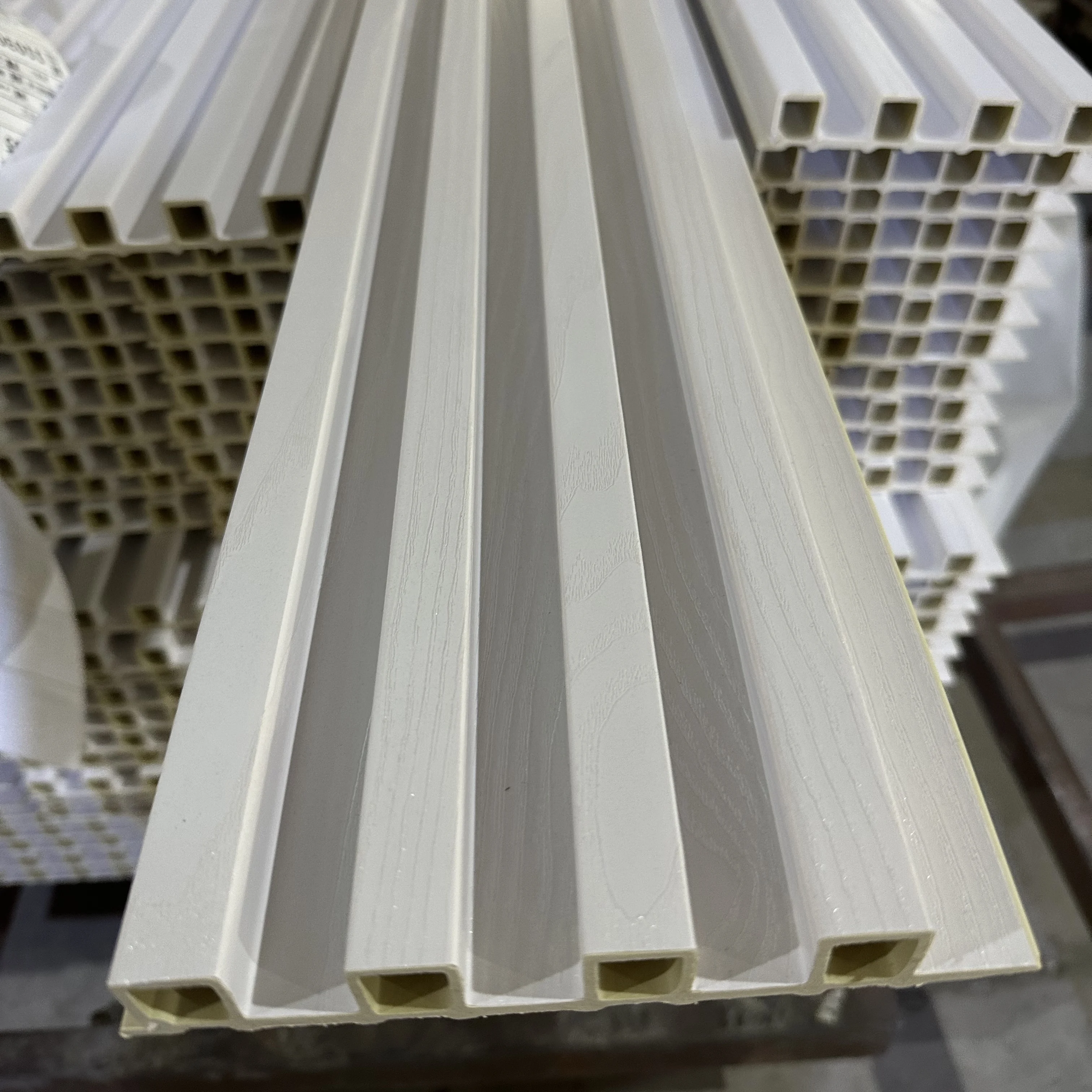 Luxury Indoor wall decorative plastic composite fluted wpc wall panel cladding