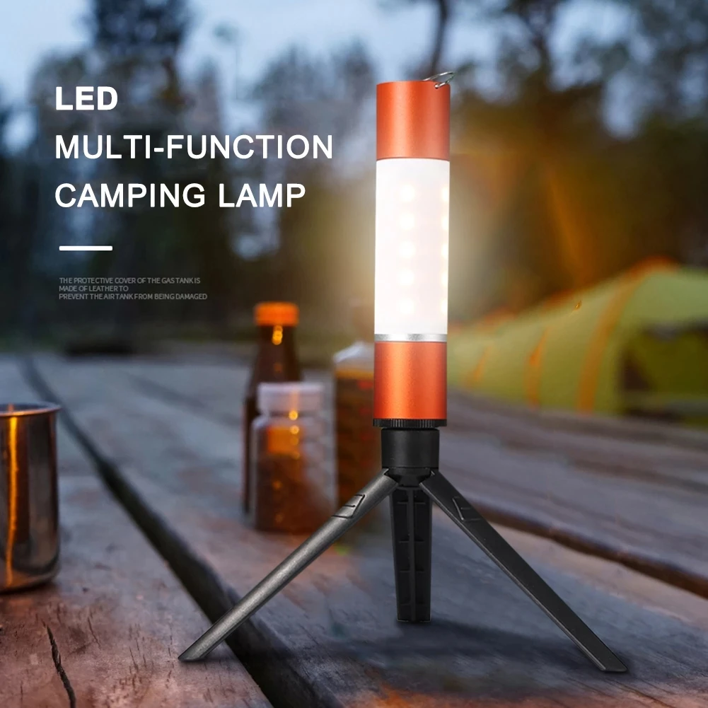 Warm light zoom flashlight Rechargeable LED magnet mini camping light